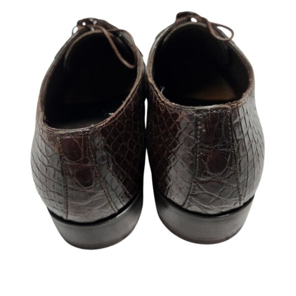 Prada Brown Crocodile Leather Dress Shoes - Picture 5 of 9